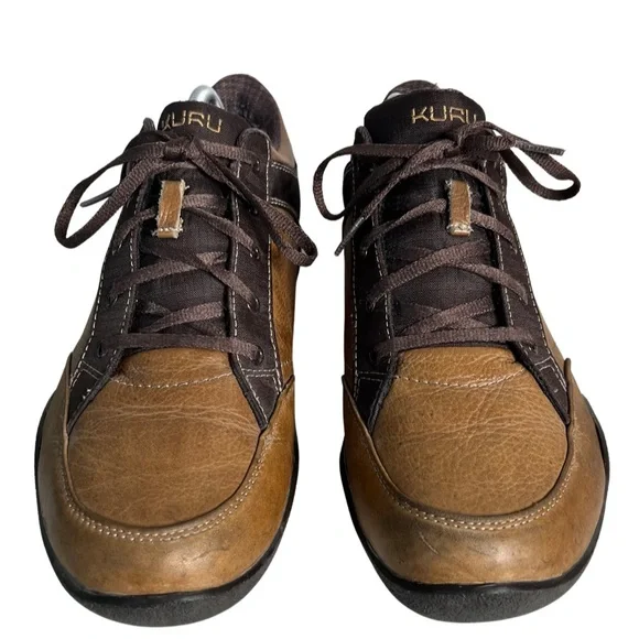 Kuru Pika Men’s Brown Leather Lace Up Sneakers Plantar Fasciitas Size 11 - Picture 2 of 10